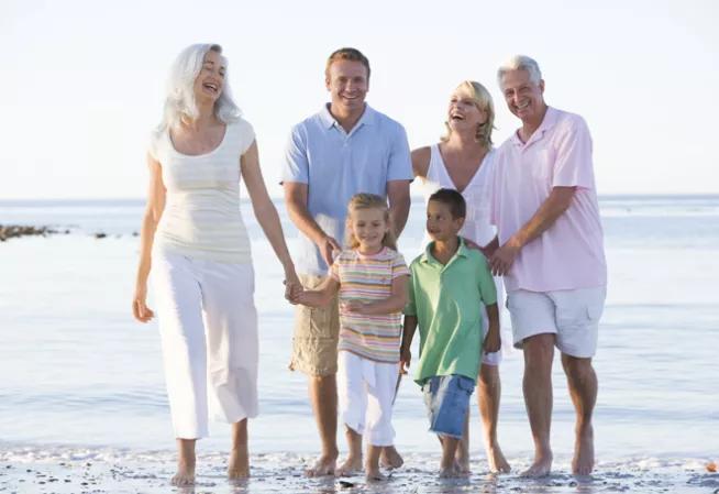 Photo d'une famille avec 3 générations