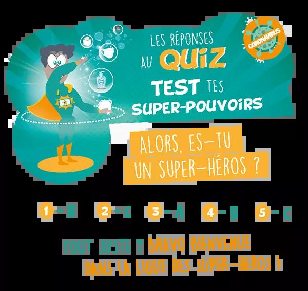 Visuel COVID-19 Réponses Quiz