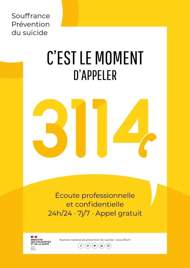 Visuel numéro ligne suicide 3114