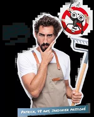 Personnage Patrick campagne "Pas de quartier pour les moustiques"