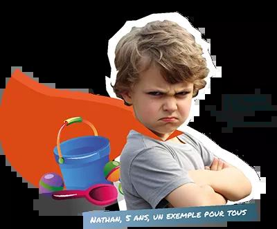Personnage Nathan campagne "Pas de quartier pour le moustique"