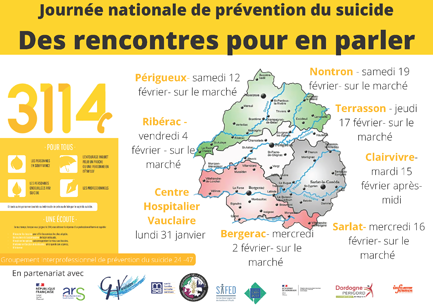 Journée nationale prévnetion du suicide (JNPS-2022) - Prévention suicide en Dordogne