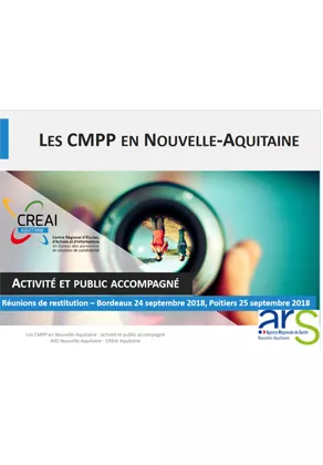 Couverture Etude "Les Centres Médico Psycho-Pédagogique en Nouvelle-aquitaine" - Octobre 2018 292*420 Vignette