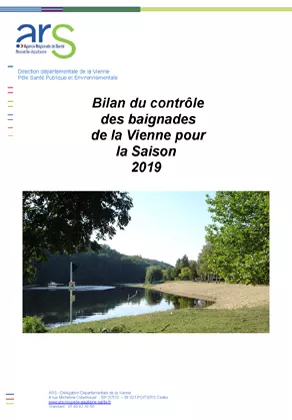 Couverture Rapport "qualité de l'eau de baignade" de la Vienne (86) en 2019 292*420 Vignette