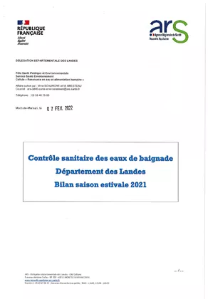 Couv_DD40_Rapport_baignades_bilan_2021_292_420
