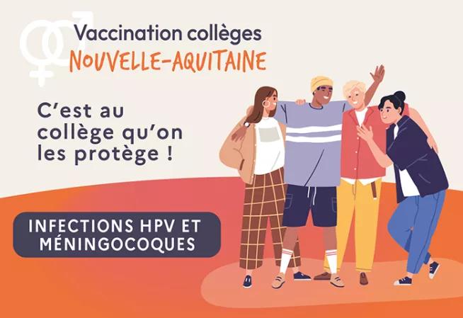 Visuel d'ados pour présentation la campagne de vaccination au collège