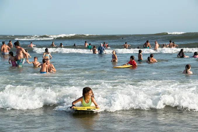 Photo baignade famille