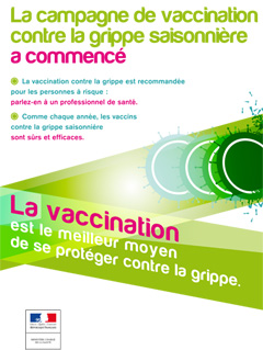 Affiche vaccination grippe saisonnière