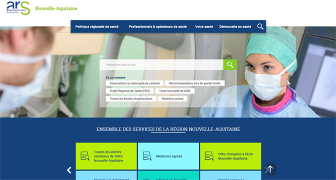 Image page home du site internet Nouvelle-Aquitaine