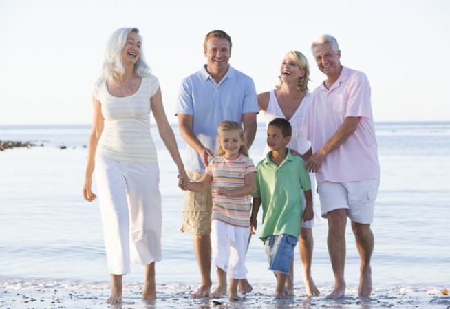 Photo d'une famille avec 3 générations