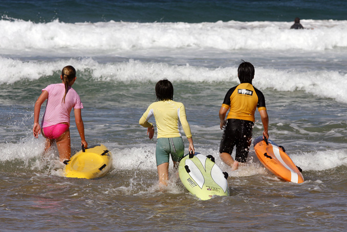 Photo baignade avec des enfants