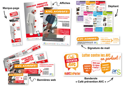 Illustration supports com campagne régionale AVC 2017