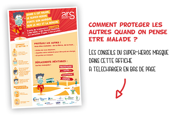 Visuel affiche pratique masque rougeole