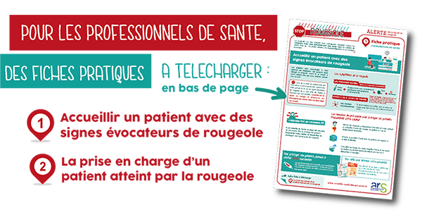 Visuel fiches professionnels santé rougeole