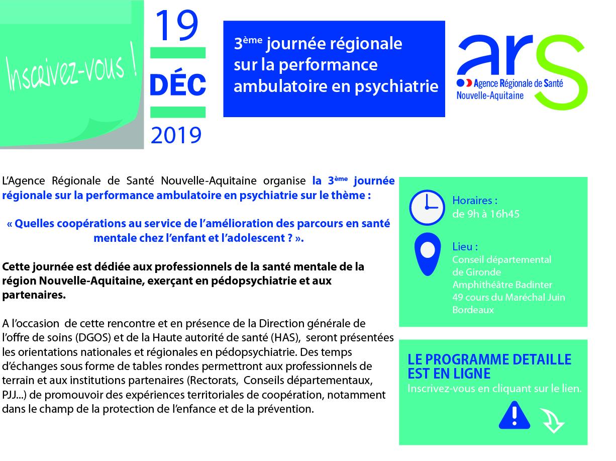 Programme V2- 3ème journée régionale Performance ambulatoire en psychiatrie 19 décembre 2019