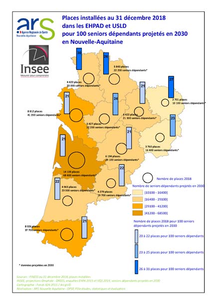 Carte personnes dépendantes âgées - Offre /ARS NA Janvier 2020