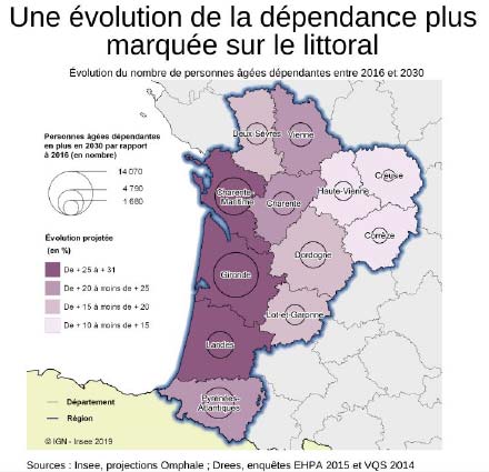 Carte personnes dépendantes âgées - Littoral /ARS NA Janvier 2020