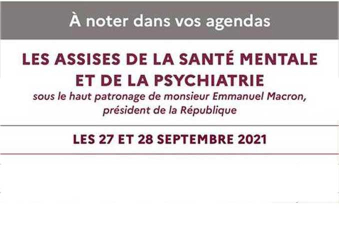 Visuel Assises de la santé mentale et de la psychiatrie le 27-28/09/2021