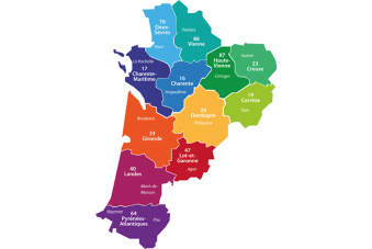 Visuel Carte Nouvelle-Aquitaine par département