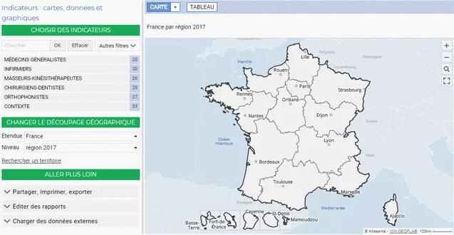 Ecran application Cartosanté 2018