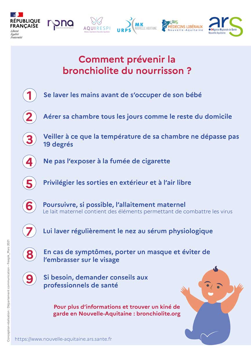 Comment prévenir la bronchiolite ? | Agence régionale de santé  Nouvelle-Aquitaine