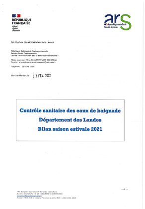 Couv_DD40_Rapport_baignades_bilan_2021_292_420