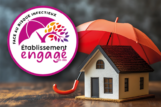 Logo mention Etablissement engagé face au risque infectieux 2025 2026